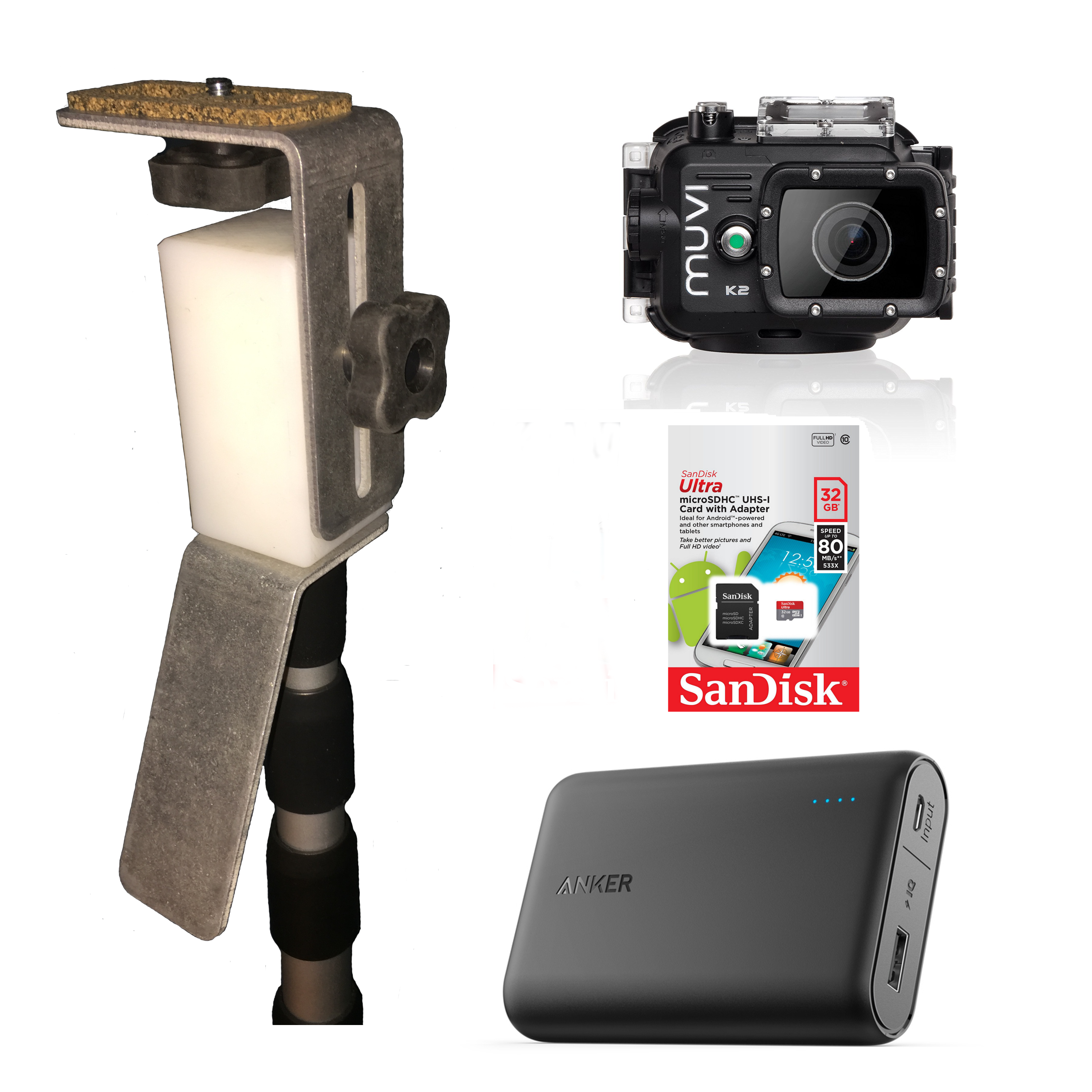Ultimate Muvi K2 NPNG Camera Bundle Backstop Camera Mount